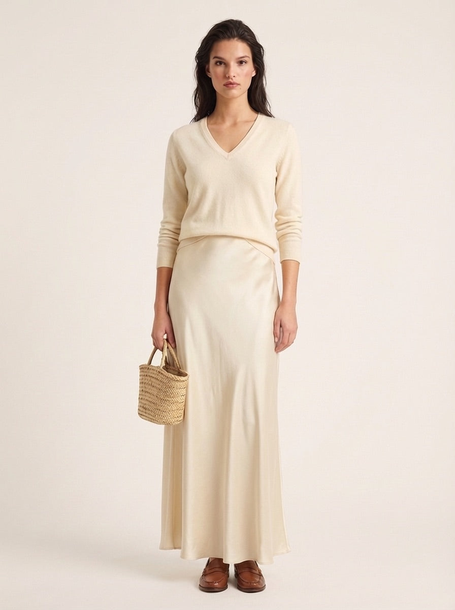 The Sienna Cashmere V-Neck Knit