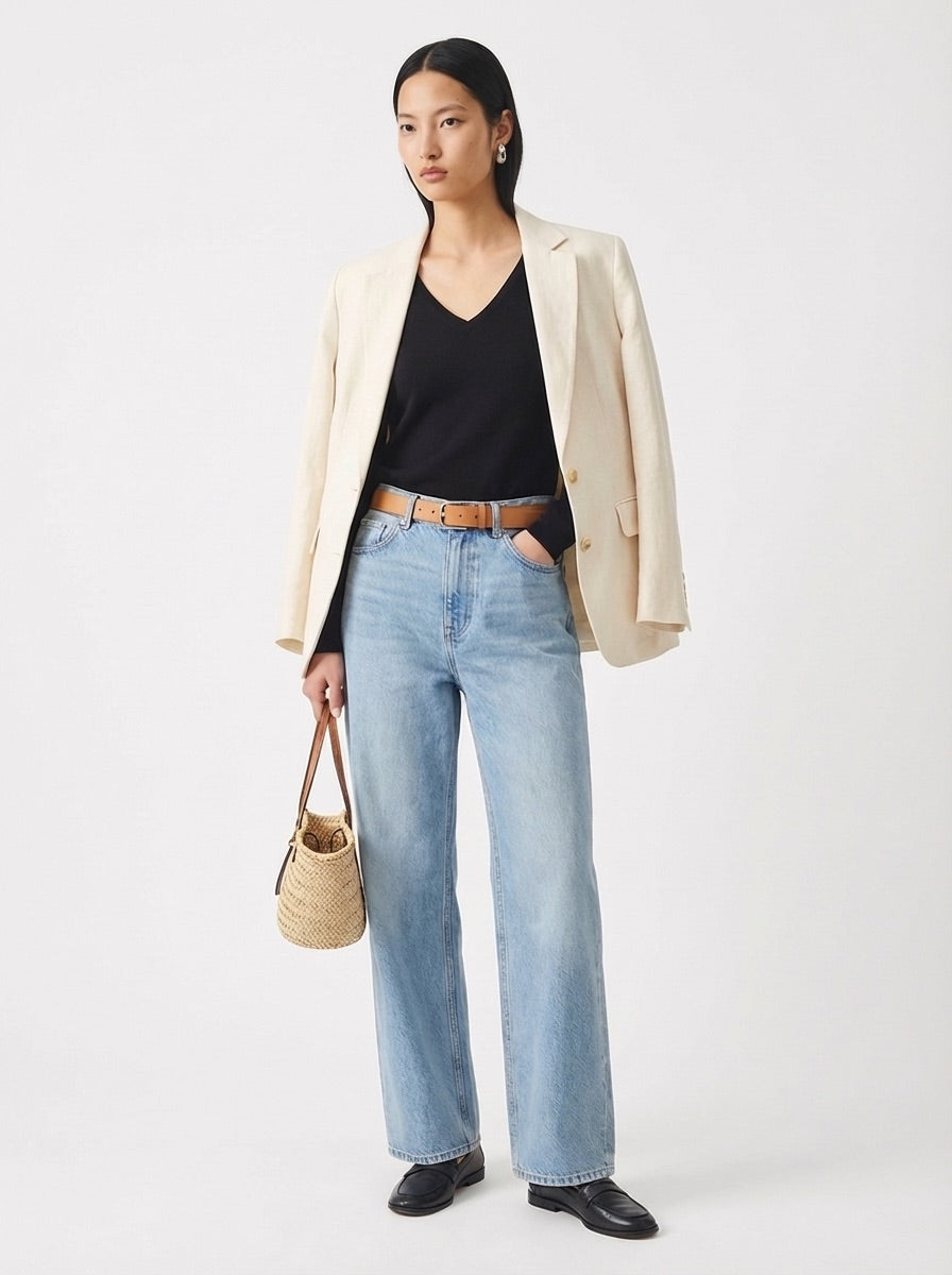 The Sienna Cashmere V-Neck Knit