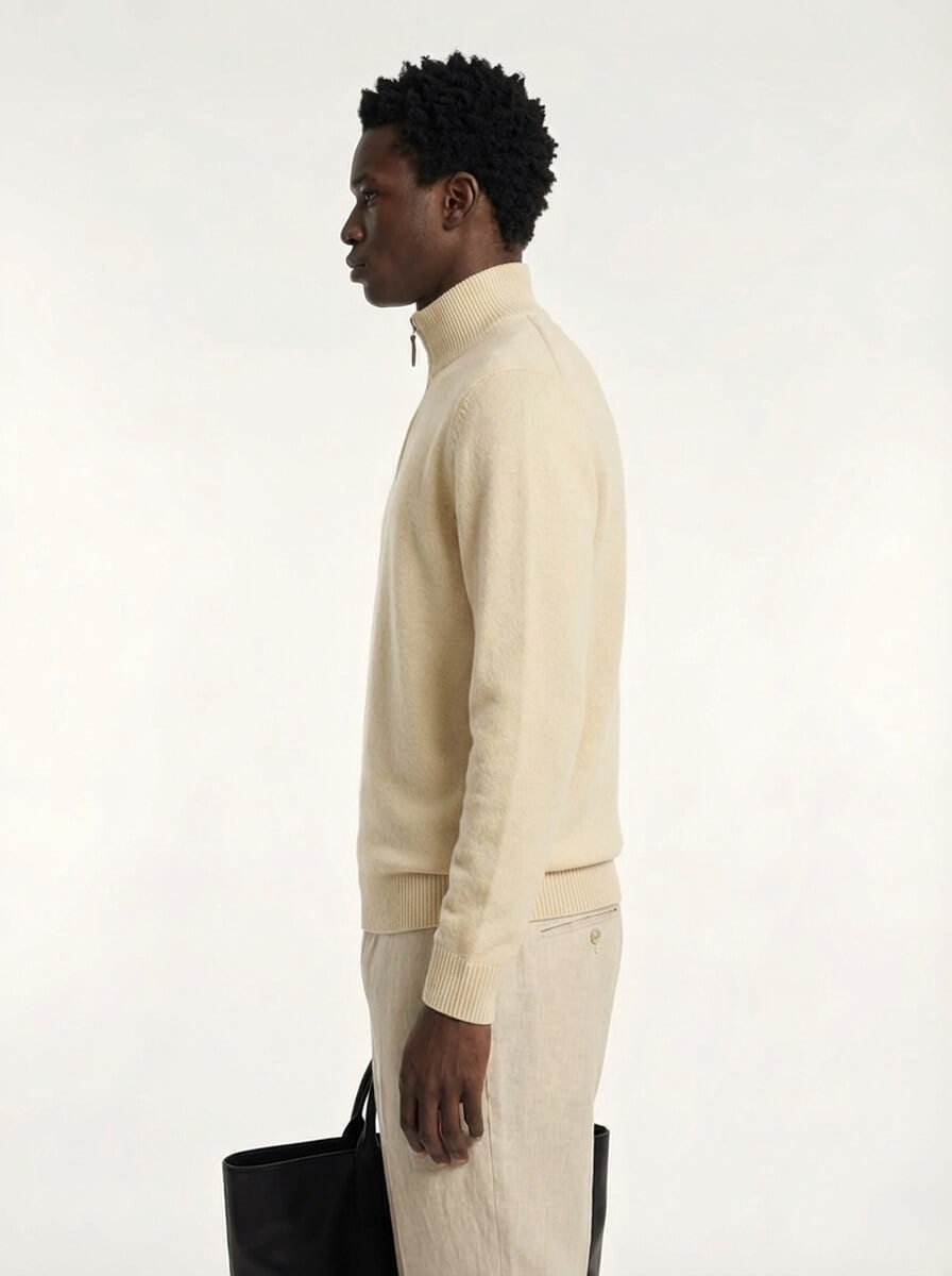 The Maren Cashmere Quarter Zip