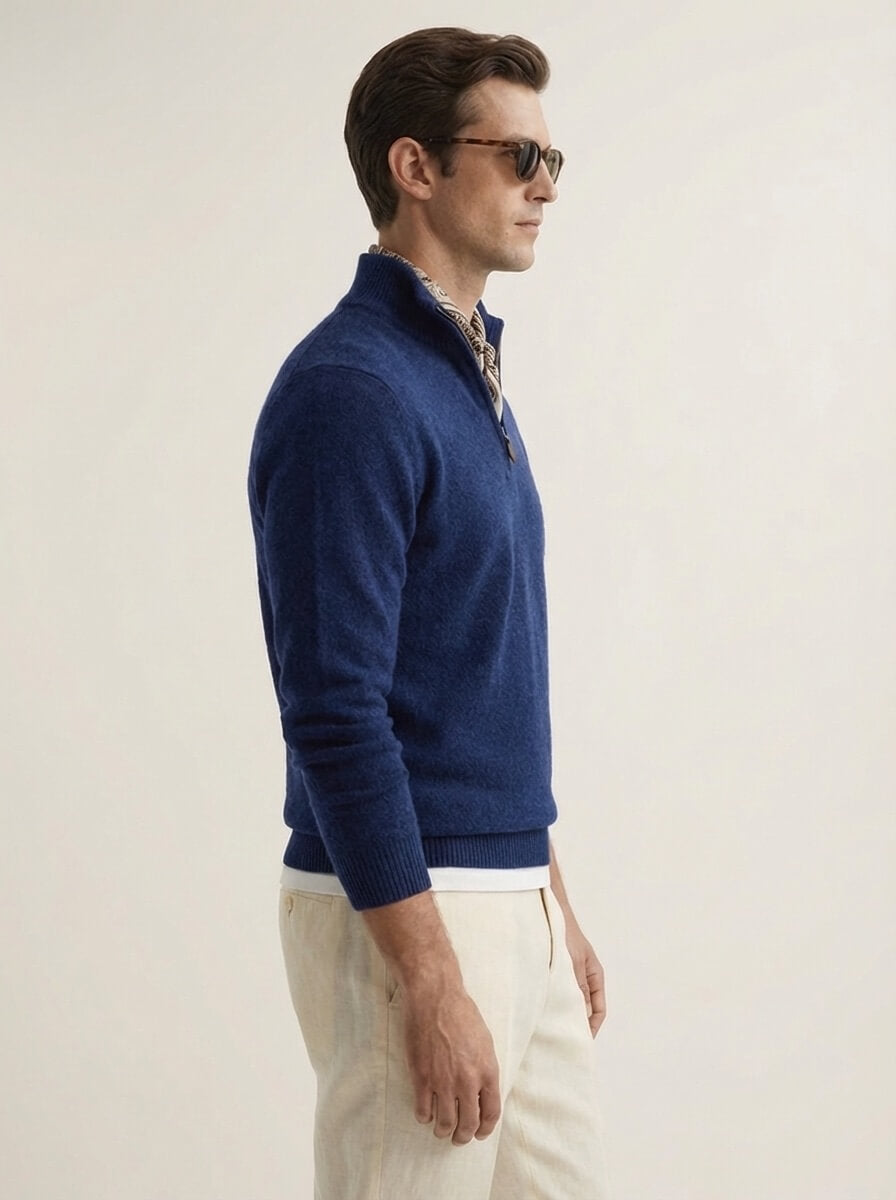 The Maren Cashmere Quarter Zip
