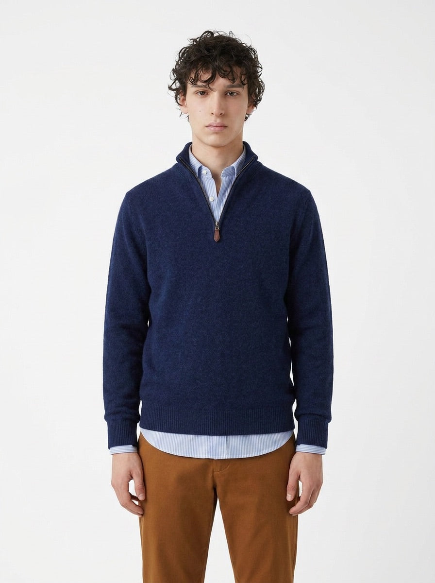 The Maren Cashmere Quarter Zip