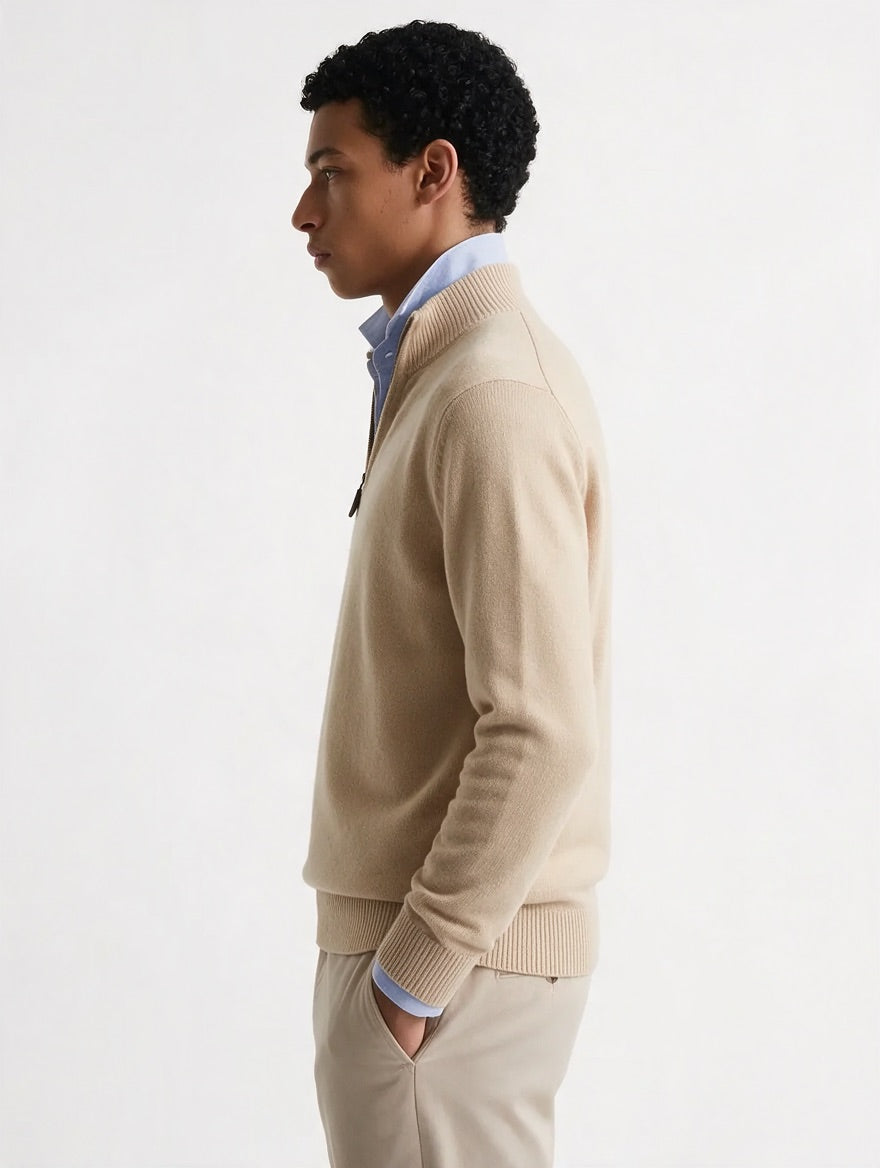 The Maren Cashmere Quarter Zip