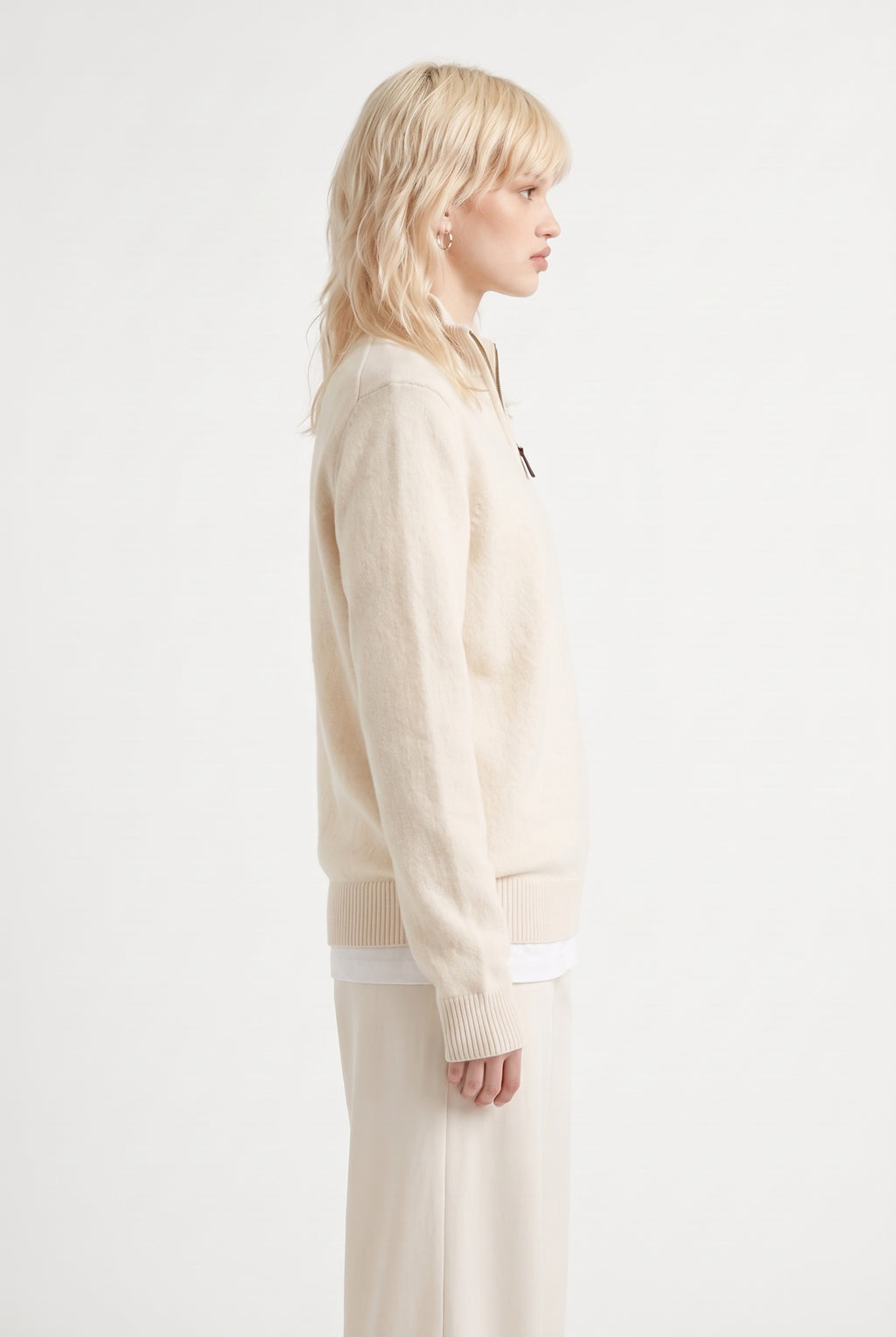 The Maren Cashmere Quarter Zip